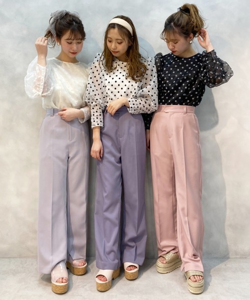 one after another NICE CLAUP（ワンアフターアナザーナイスクラップ）の「ドットシアーブラウス（シャツ/ブラウス・レディース・ホワイト系その他/オフホワイト/ブラック・FREE）」の22枚目の写真