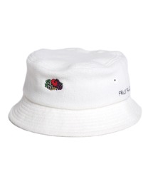 【FRUIT OF THE LOOM/フルーツオブザルーム】 FLEECE LOGO EMB LOW BUCKET HAT/フリース刺繍バケットハット