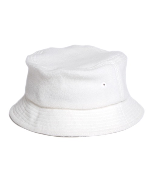 FRUIT OF THE LOOM（フルーツオブザルーム）の「【FRUIT OF THE LOOM/フルーツオブザルーム】 FLEECE LOGO EMB LOW BUCKET HAT/フリース刺繍バケットハット（ハット・メンズ・オフホワイト/ブラック/ベージュ・FREE）」の4枚目の写真