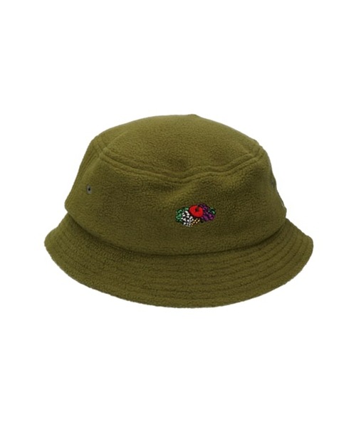 FRUIT OF THE LOOM（フルーツオブザルーム）の「【FRUIT OF THE LOOM/フルーツオブザルーム】 FLEECE LOGO EMB LOW BUCKET HAT/フリース刺繍バケットハット（ハット・メンズ・オフホワイト/ブラック/ベージュ・FREE）」の9枚目の写真