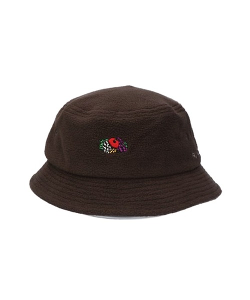 FRUIT OF THE LOOM（フルーツオブザルーム）の「【FRUIT OF THE LOOM/フルーツオブザルーム】 FLEECE LOGO EMB LOW BUCKET HAT/フリース刺繍バケットハット（ハット・メンズ・オフホワイト/ブラック/ベージュ・FREE）」の7枚目の写真
