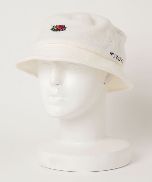 FRUIT OF THE LOOM（フルーツオブザルーム）の「【FRUIT OF THE LOOM/フルーツオブザルーム】 FLEECE LOGO EMB LOW BUCKET HAT/フリース刺繍バケットハット（ハット・メンズ・オフホワイト/ブラック/ベージュ・FREE）」の11枚目の写真