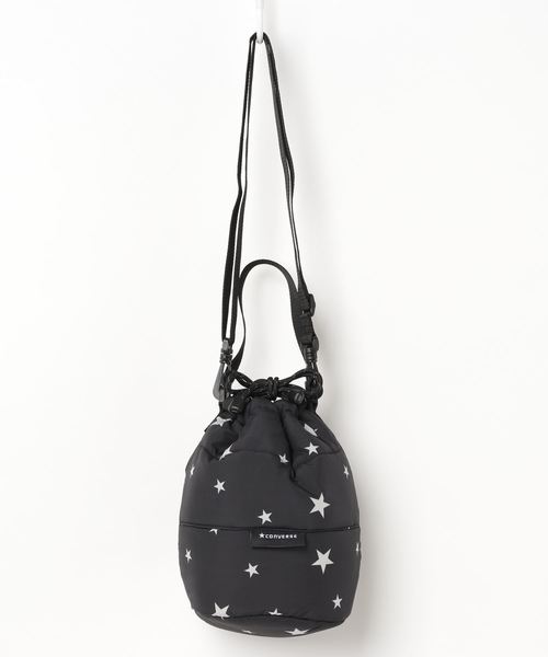CONVERSE（コンバース）の「CONVERSE　STAR PUFFER DRAWSTRING 巾着BAG（ショルダーバッグ・レディース・カーキ/ベージュ/ブラック/イエロー・FREE）」の2枚目の写真