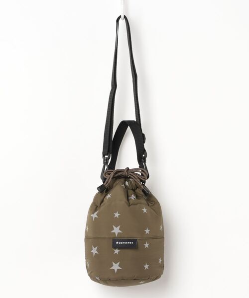 CONVERSE（コンバース）の「CONVERSE　STAR PUFFER DRAWSTRING 巾着BAG（ショルダーバッグ・レディース・カーキ/ベージュ/ブラック/イエロー・FREE）」の8枚目の写真