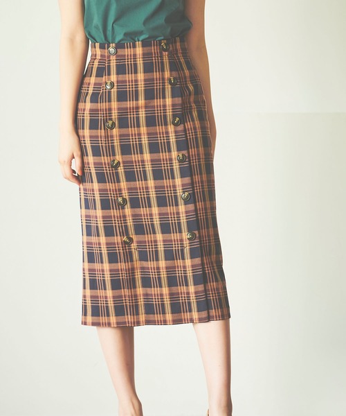 セール フロント釦チェックタイトスカート スカート 31 Sons De Mode トランテアン ソン ドゥ モード のファッション通販 Zozotown