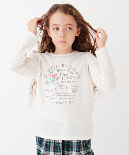 3can4on（サンカンシオン）の「◇【90-150cm】ラベルプリント長袖  