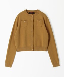 コットンカシミヤ クルーネックカーディガン