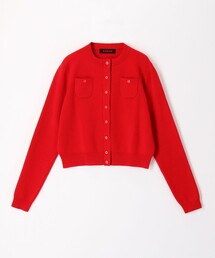 コットンカシミヤ クルーネックカーディガン