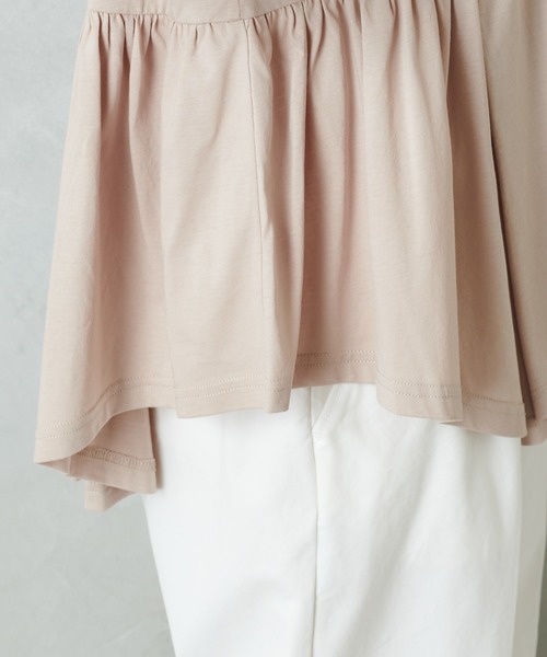 PUAL CE CIN(ピュアルセシン)の「【Du noir】斜めハギカットソー(Tシャツ/カットソー・レディース・チャコールグレー/ブラック/ベージュ・FREE)」の18枚目の写真