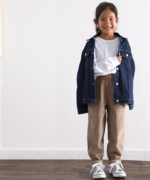 classicalelf（クラシカルエルフ）の「キッズ 無地テーパードパンツ(フルレングス)（その他パンツ・キッズ・ベージュ/モカ/チャコール・130/140/150）」の3枚目の写真