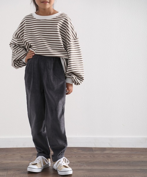classicalelf（クラシカルエルフ）の「キッズ 無地テーパードパンツ(フルレングス)（その他パンツ・キッズ・ベージュ/モカ/チャコール・130/140/150）」の2枚目の写真
