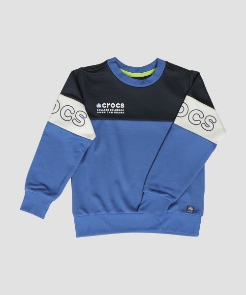 【セール】【CROCS /クロックス】キッズロゴプリントスウェット / ボーイズ ガールズ 裏毛トレーナー / ワンマイルウェア / ルーム