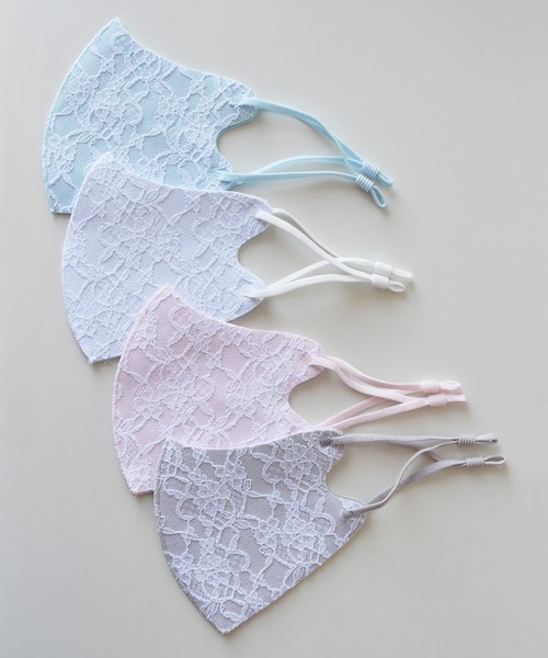 5枚入 花柄レース アジャスター付きマスク（マスク）｜Lace Ladies