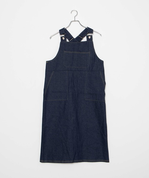 DING（ディング）の「DING/デニムジャンパースカート（ジャンパースカート・レディース・ブラック/インディゴブルー・FREE）」の15枚目の写真