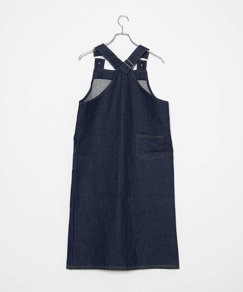 DING（ディング）の「DING/デニムジャンパースカート（ジャンパースカート・レディース・ブラック/インディゴブルー・FREE）」の5枚目の写真
