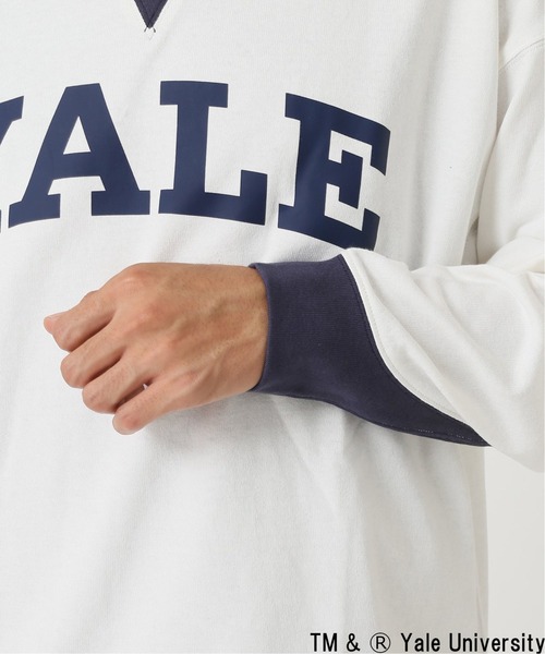 SPALDING（スポルディング）の「【SPALDING × YALE】relume別注ロングスリーブTee（Tシャツ/カットソー・メンズ・ホワイト/ベージュ・MEDIUM/LARGE）」の16枚目の写真