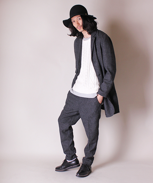 Lui's（ルイス）の「SUPER THANKS(スーパー・サンクス)　Lui's別注ウール9分丈パンツ（スラックス・メンズ・ネイビー/グレー・SMALL/LARGE/MEDIUM）」の14枚目の写真