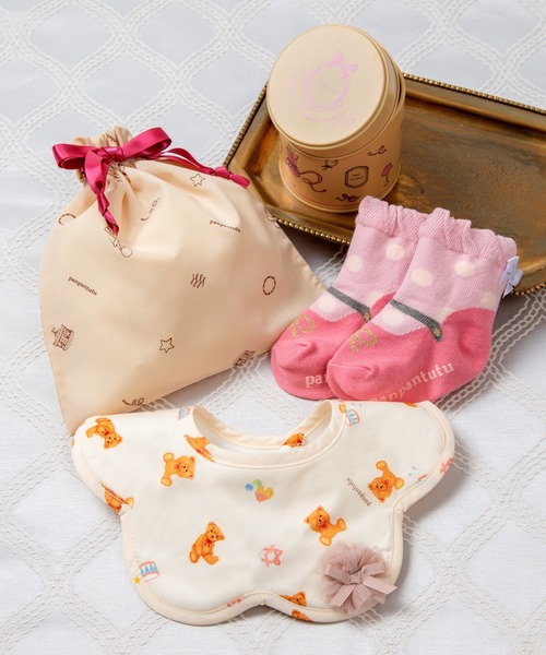 panpantutu（パンパンチュチュ）の「プチジュエル缶/ベビーシャワー（４点セット）（ベビーギフト・キッズ・ライトブルー/ホワイト×レッド/クリアブルー/ピンク/ホワイト系その他/ベージュ/ベビーピンク/ライトベージュ/ホワイト×ブルー/ピンク系その他/レッド系その他/ネイビー/ライトインディゴブルー/アクア/ネイビー系/ホワイト×ゴールド/ベージュ系/チェリーピンク/チェック/ナチュラル/スモークピンク・FREE）」の9枚目の写真