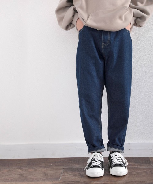 classicalelf(クラシカルエルフ)の「キッズ ゆるっと穿くルーズバルーンの無地テーパードパンツ(フルレングス)(デニムパンツ・キッズ・ブラック/ナチュラル/ワンウォッシュ・110/120/130/140/150)」の9枚目の写真