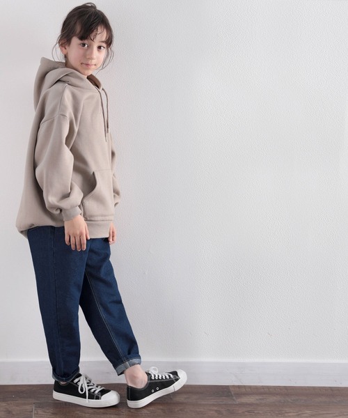 classicalelf(クラシカルエルフ)の「キッズ ゆるっと穿くルーズバルーンの無地テーパードパンツ(フルレングス)(デニムパンツ・キッズ・ブラック/ナチュラル/ワンウォッシュ・110/120/130/140/150)」の10枚目の写真