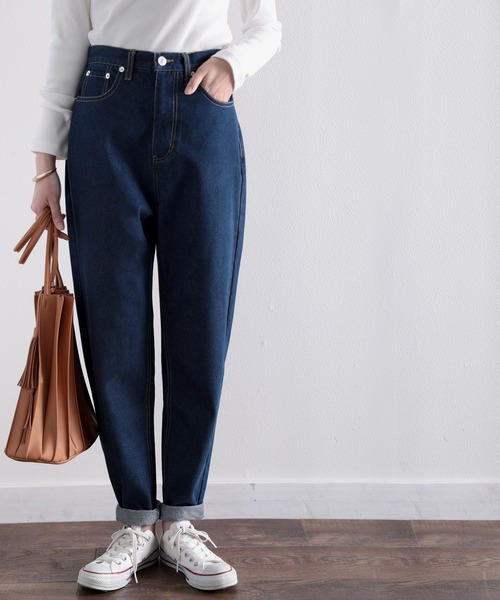 classicalelf(クラシカルエルフ)の「キッズ ゆるっと穿くルーズバルーンの無地テーパードパンツ(フルレングス)(デニムパンツ・キッズ・ブラック/ナチュラル/ワンウォッシュ・110/120/130/140/150)」の13枚目の写真