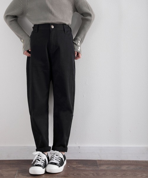 classicalelf(クラシカルエルフ)の「キッズ ゆるっと穿くルーズバルーンの無地テーパードパンツ(フルレングス)(デニムパンツ・キッズ・ブラック/ナチュラル/ワンウォッシュ・110/120/130/140/150)」の7枚目の写真