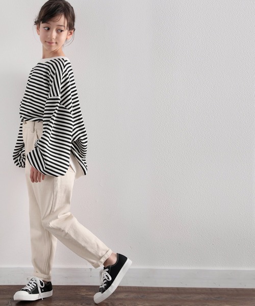 classicalelf(クラシカルエルフ)の「キッズ ゆるっと穿くルーズバルーンの無地テーパードパンツ(フルレングス)(デニムパンツ・キッズ・ブラック/ナチュラル/ワンウォッシュ・110/120/130/140/150)」の17枚目の写真