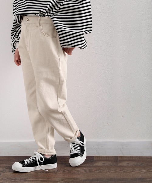 classicalelf(クラシカルエルフ)の「キッズ ゆるっと穿くルーズバルーンの無地テーパードパンツ(フルレングス)(デニムパンツ・キッズ・ブラック/ナチュラル/ワンウォッシュ・110/120/130/140/150)」の15枚目の写真