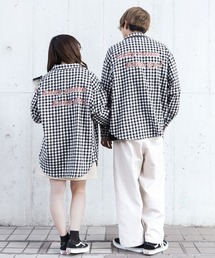 PairPair | バッグロゴオーバーチェックシャツ(ユニセックス)(シャツ/ブラウス)