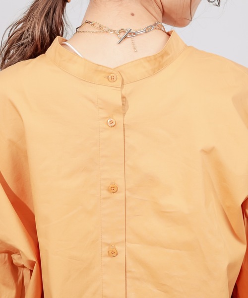 DISCOAT（ディスコート）の「【前後2WAY】ハシゴレース袖ボリュームチュニック（シャツ/ブラウス・レディース・オフホワイト/ブラック/オレンジ・FREE）」の21枚目の写真