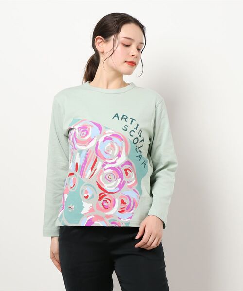 ロングスリーブtシャツ Tシャツ カットソー Scolar スカラー のファッション Tシャツ カットソー アーティスティックスカラー