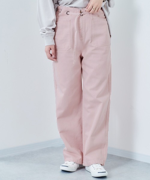 cepo（セポ）の「ＡＳＵＴＥＸリメイクデニムストレート（デニムパンツ・レディース・ベージュ/ピンク/イエロー/サックスブルー・S/M）」の4枚目の写真