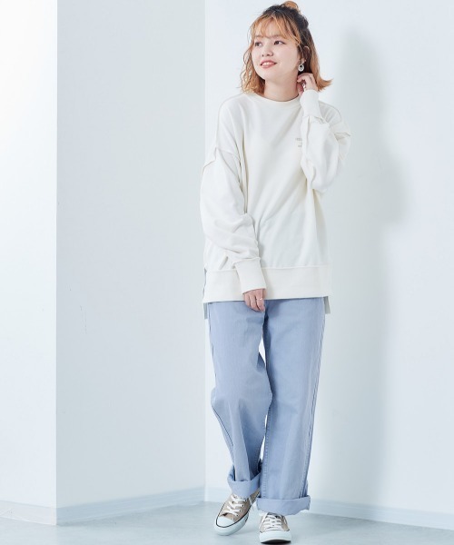 cepo（セポ）の「ＡＳＵＴＥＸリメイクデニムストレート（デニムパンツ・レディース・ベージュ/ピンク/イエロー/サックスブルー・S/M）」の7枚目の写真