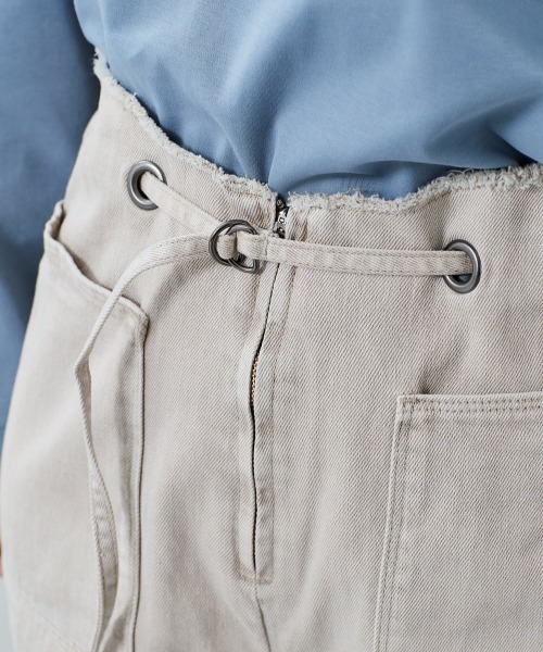 cepo（セポ）の「ＡＳＵＴＥＸリメイクデニムストレート（デニムパンツ・レディース・ベージュ/ピンク/イエロー/サックスブルー・S/M）」の11枚目の写真