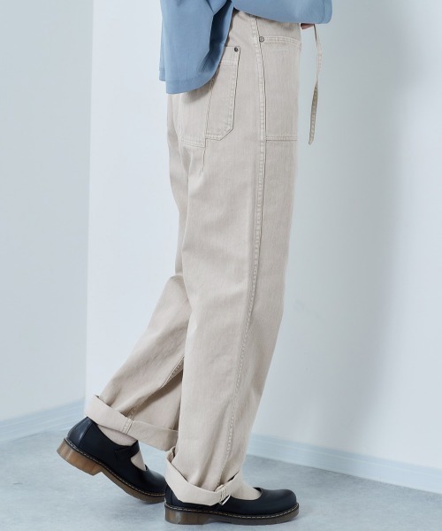 cepo（セポ）の「ＡＳＵＴＥＸリメイクデニムストレート（デニムパンツ・レディース・ベージュ/ピンク/イエロー/サックスブルー・S/M）」の18枚目の写真