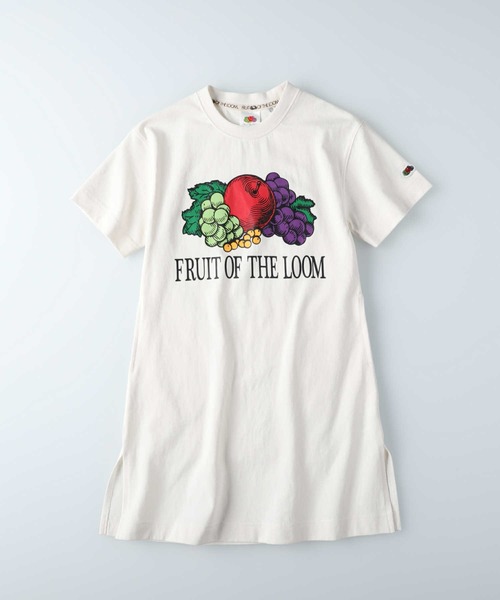 Right-on(ライトオン)の「【FRUIT OF THE LOOM】ロゴプリントワンピース(ワンピース・キッズ・ホワイト/グリーン・130/105/120/140/155)」の2枚目の写真