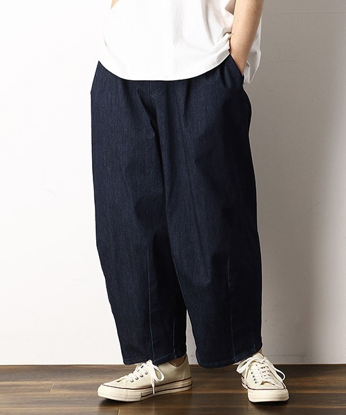 デニム ワイドテーパードパンツ デニムパンツ Purple Yellow パープルアンドイエロー のファッション通販 Zozotown