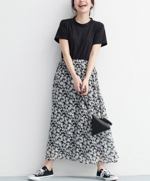 RANAN(ラナン)の「ハイネックTシャツドッキングワンピース(ワンピース・レディース・イエロー/ブラック/グリーン・L/M/LL)」の19枚目の写真