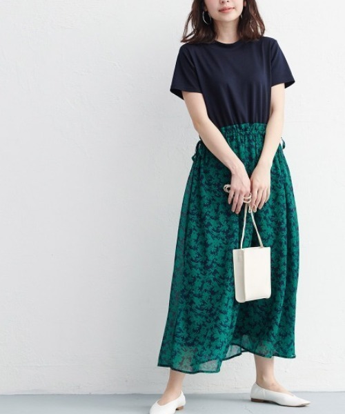 RANAN(ラナン)の「ハイネックTシャツドッキングワンピース(ワンピース・レディース・イエロー/ブラック/グリーン・L/M/LL)」の15枚目の写真