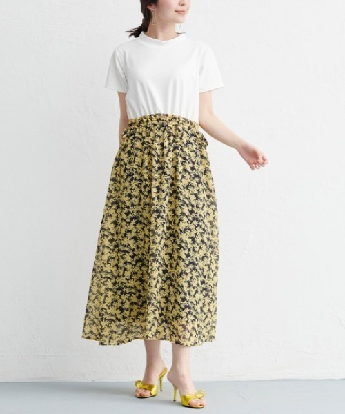 RANAN(ラナン)の「ハイネックTシャツドッキングワンピース(ワンピース・レディース・イエロー/ブラック/グリーン・L/M/LL)」の11枚目の写真