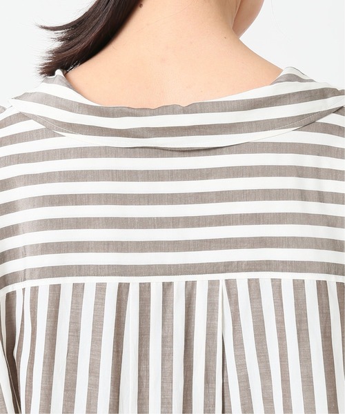 Noble（ノーブル）の「WカラーストライプマルチWAYシャツ  