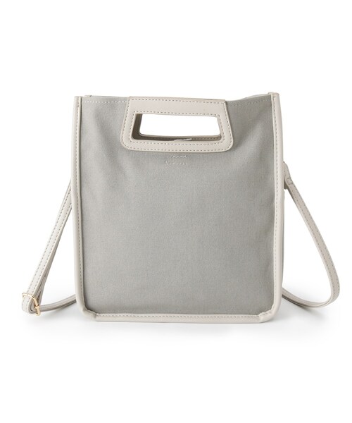 pink adobe（ピンクアドベ）の「◆【2WAY】パイピング スクエアショルダーバッグ（ショルダーバッグ・レディース・ブラック/グレー系/ブラウン系/サンドベージュ・00）」の2枚目の写真