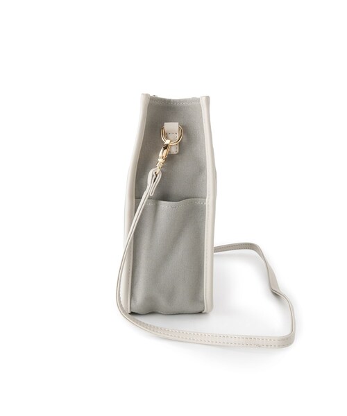 pink adobe（ピンクアドベ）の「◆【2WAY】パイピング スクエアショルダーバッグ（ショルダーバッグ・レディース・ブラック/グレー系/ブラウン系/サンドベージュ・00）」の10枚目の写真