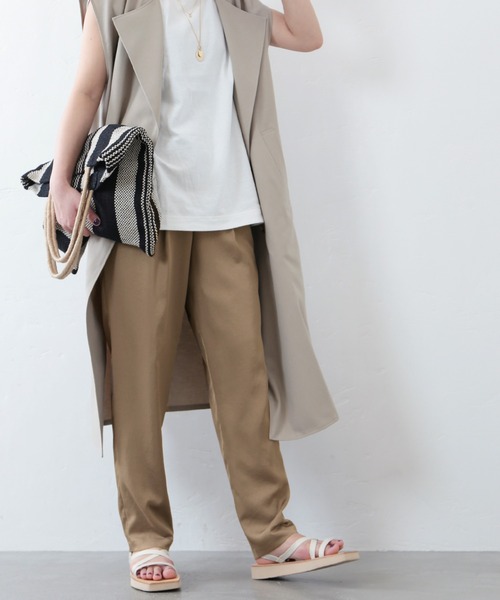 JOURNAL STANDARD（ジャーナルスタンダード）の「シルキーツイルテーパードパンツ◆（その他パンツ・レディース・ピンク/カーキ/ブラック・36/38）」の19枚目の写真