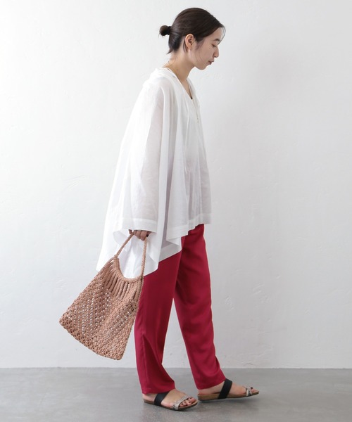 JOURNAL STANDARD（ジャーナルスタンダード）の「シルキーツイルテーパードパンツ◆（その他パンツ・レディース・ピンク/カーキ/ブラック・36/38）」の10枚目の写真