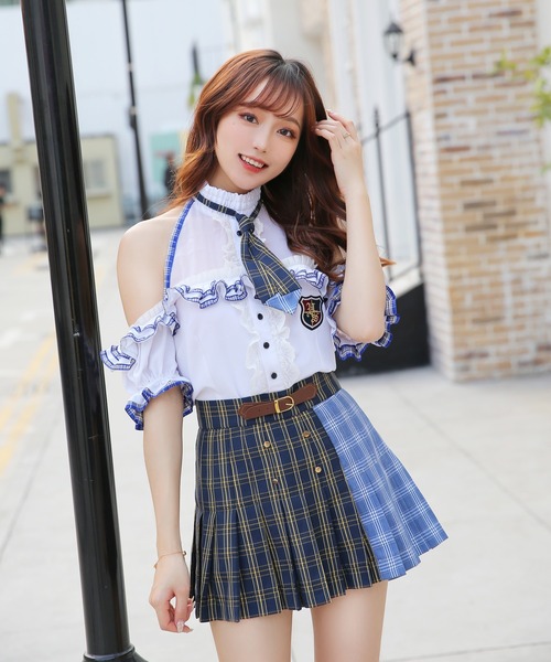 Malymoon（マリームーン）の「オフショルフリル制服コスプレ《ハロウィンコスプレ4点セット》（コスチューム/パーティーグッズ・レディース・A/B・FREE）」の4枚目の写真