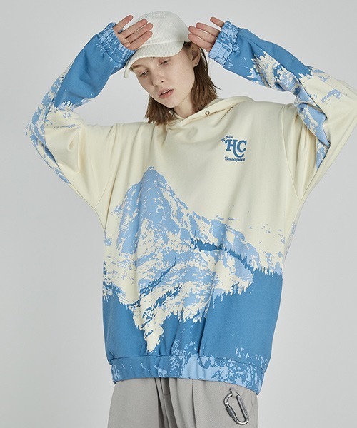 HARSH AND CRUEL（ハーシュアンドクルーエル）の「【Harsh and Cruel】Graphic Print Hoodie HM211021062（パーカー・メンズ・マルチ・S/M/L/XL）」の2枚目の写真