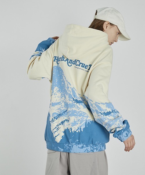 HARSH AND CRUEL（ハーシュアンドクルーエル）の「【Harsh and Cruel】Graphic Print Hoodie HM211021062（パーカー・メンズ・マルチ・S/M/L/XL）」の8枚目の写真