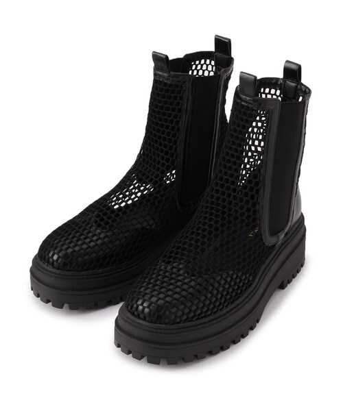 ESPERANZA（エスペランサ）の「シースルーメッシュサイドゴアブーツ（ブーツ・レディース・アイボリー系2/ブラック系2・S/M/L/LL）」の6枚目の写真