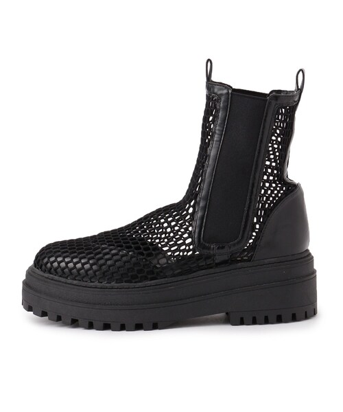 ESPERANZA（エスペランサ）の「シースルーメッシュサイドゴアブーツ（ブーツ・レディース・アイボリー系2/ブラック系2・S/M/L/LL）」の7枚目の写真